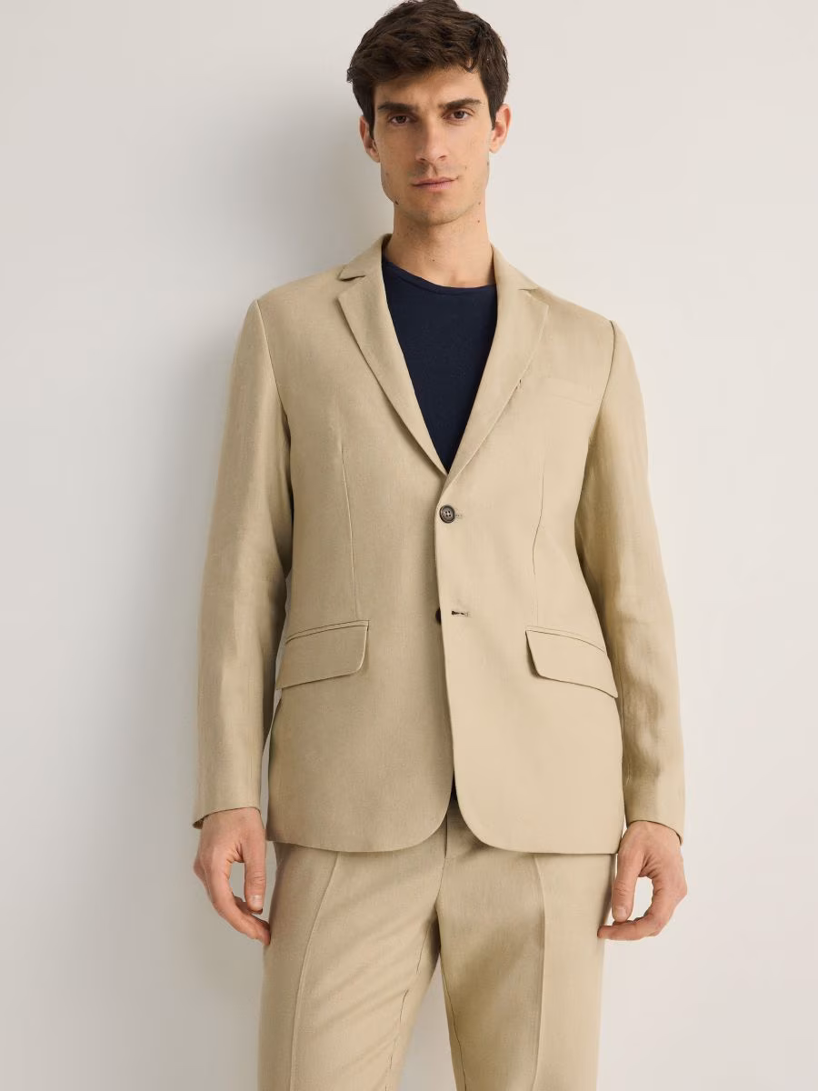 Slim Fit Linen Blazer