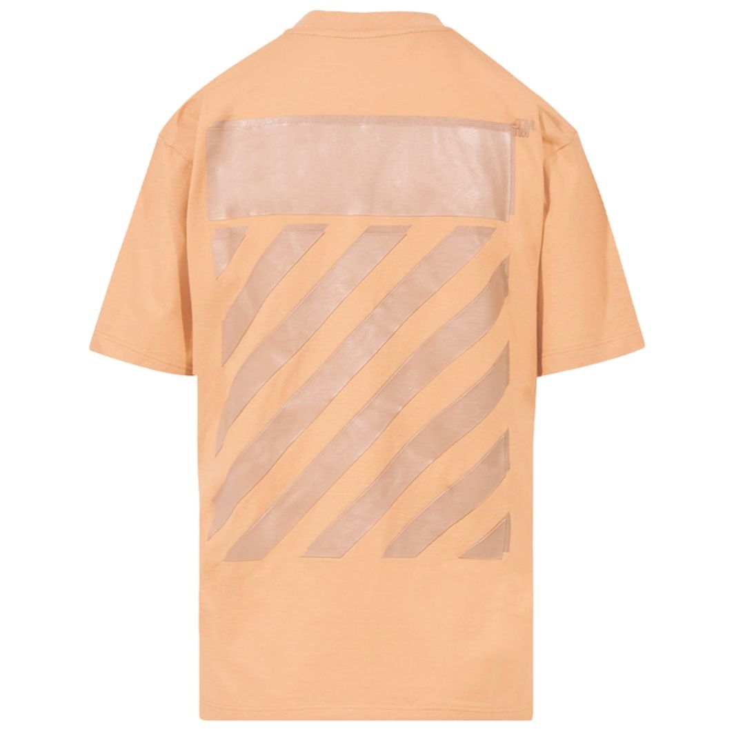 Off-White Diag Regular Fit Brown T-Shirt