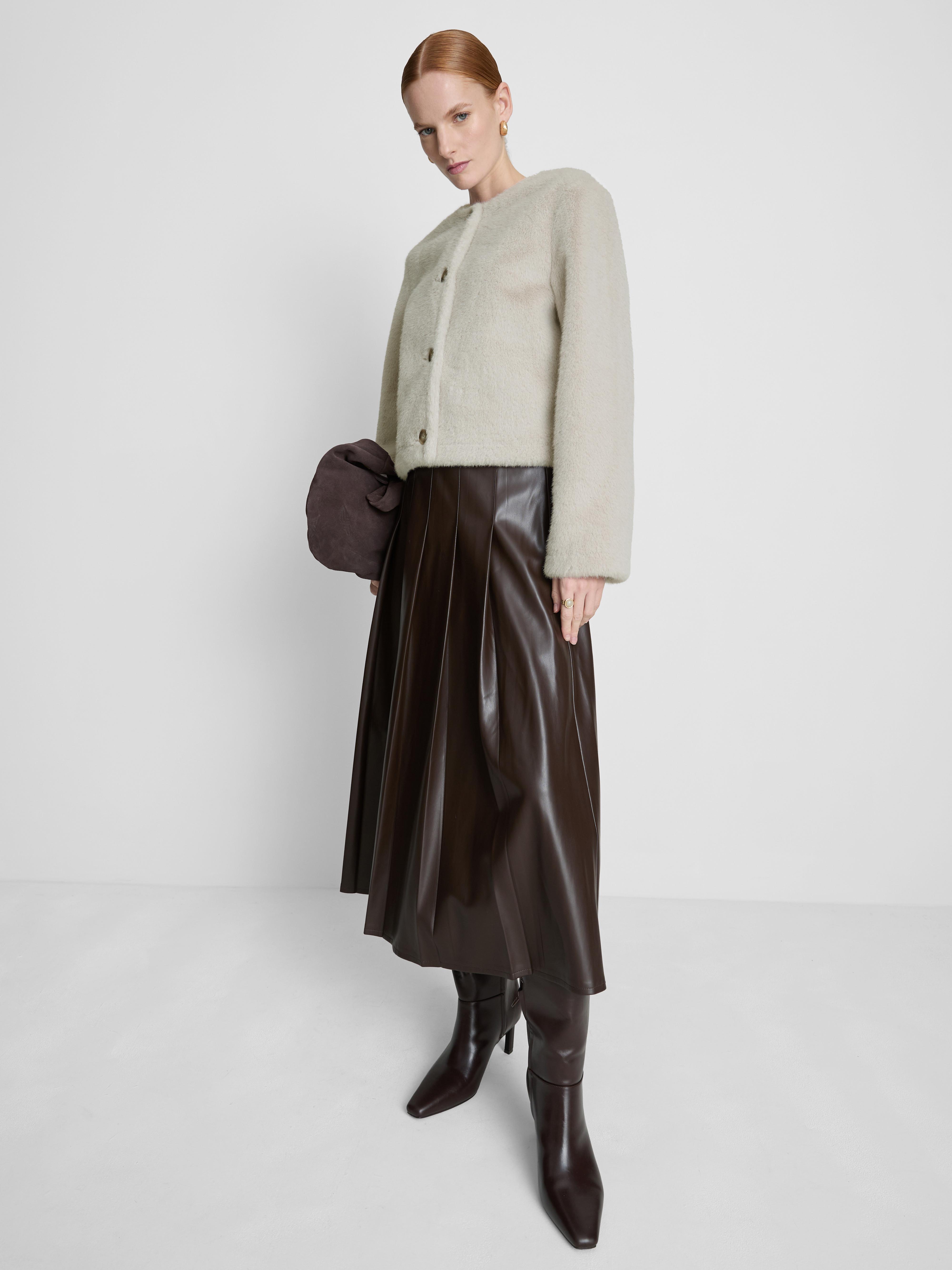 Paula Echevarría Cropped Plush Jacket