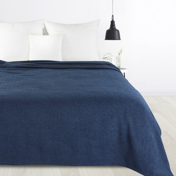 Koc BUKLA 70x160 cm granatowy baranek