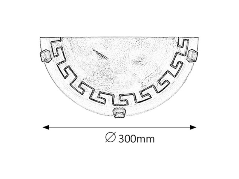Kinkiet biały Etrusco 1xE27x60W wym:30x30x30cm IP20 Rabalux