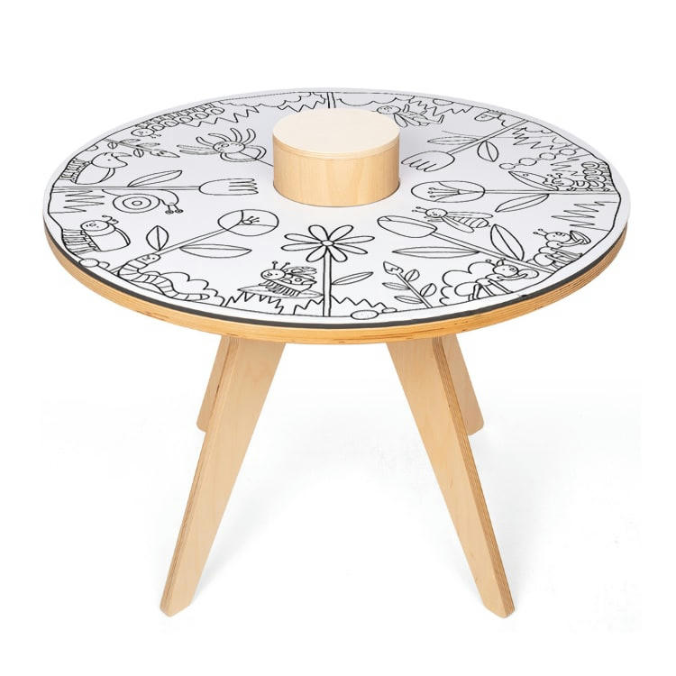 LITTLE FRIENDS - Table à dessiner multifonction en bois D70 cm