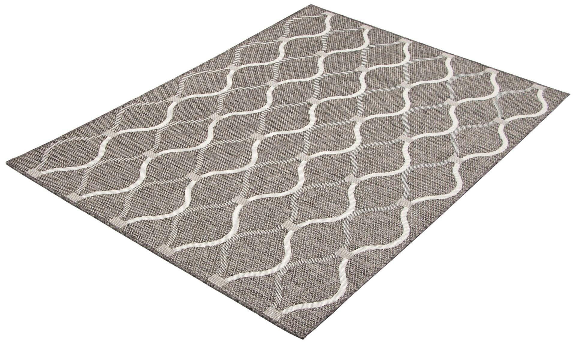 ECARPET Veranda Abstract Indoor/Outdoor Area Rug, Grey, Assorted Sizes
