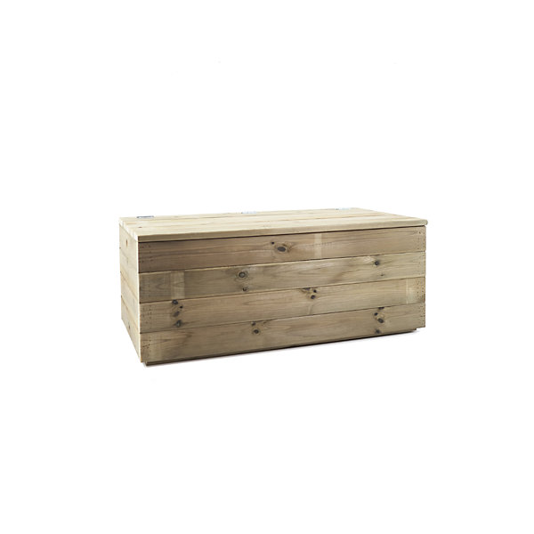 Coffre en Bois Tanoa avec Coussin Traité VidaHuerto 80x40x40 cm