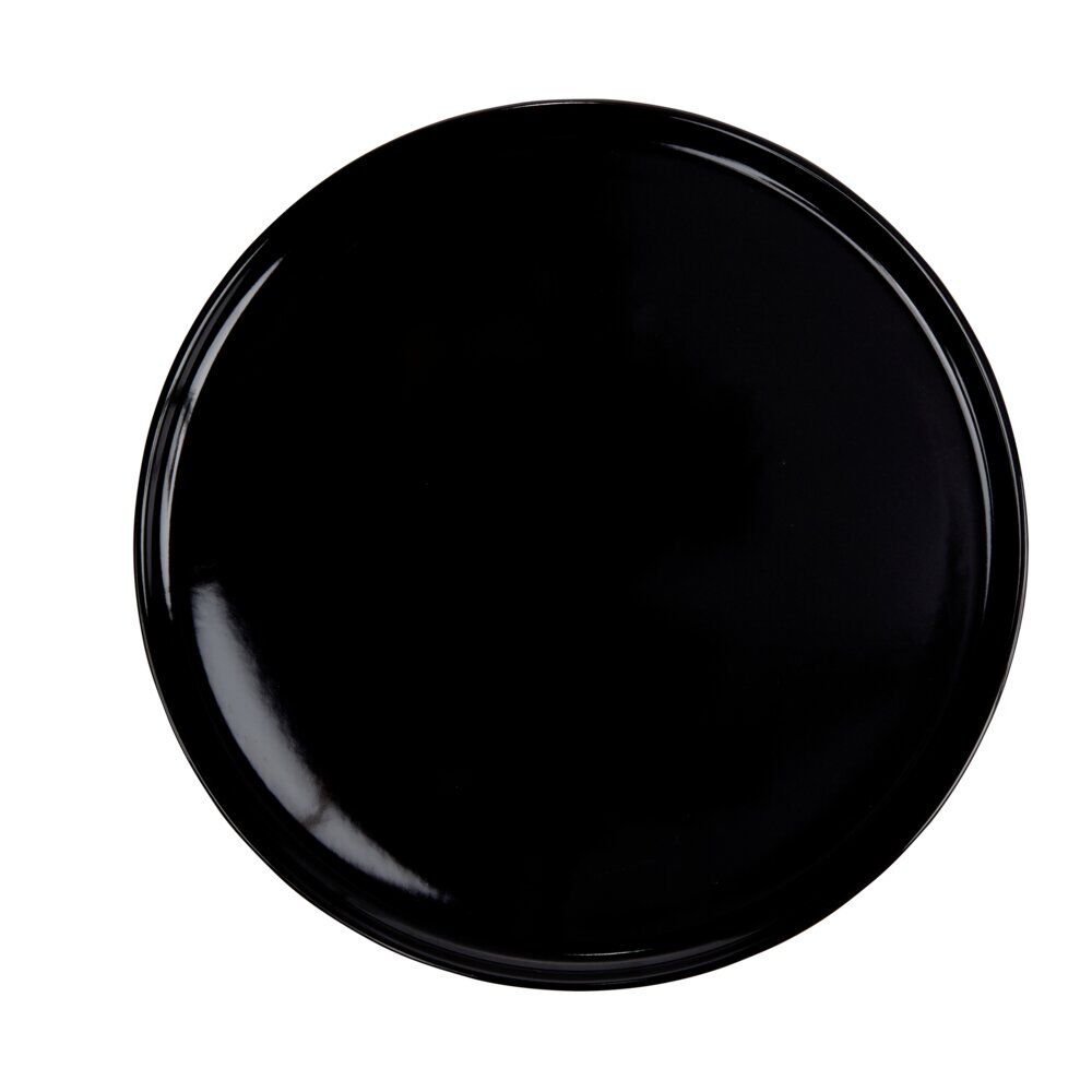 Assiette ronde plate Nordic porcelaine noir Ø28cm