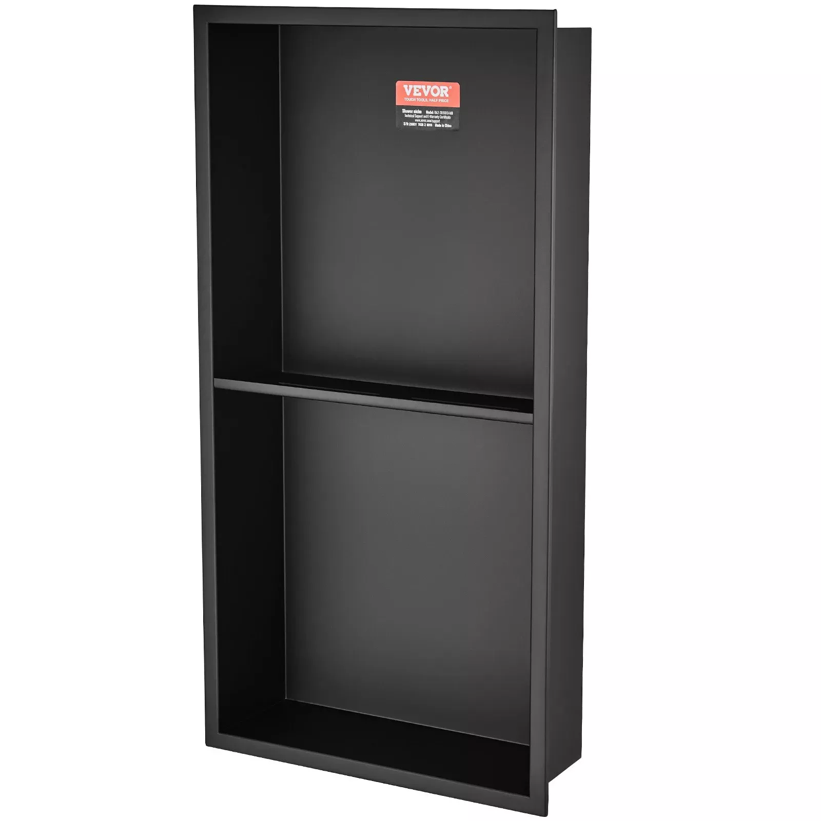 Półka wnękowa prysznicowa 33x63 cm stal 304 wodoodporna podwójna bez płytek