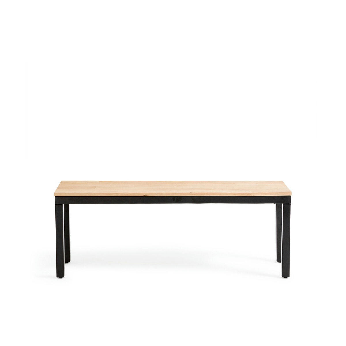 Banc chêne massif et métal acier L120 cm, Nairobi
