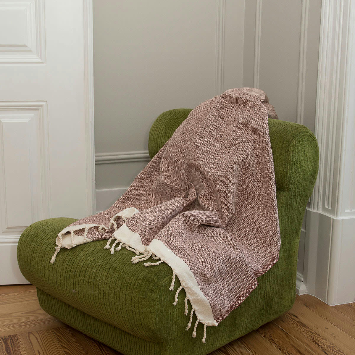 COURCHEVEL - Plaid coton  160x250 tomette