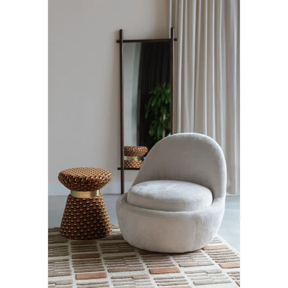 Housecraft Pin Poef/ Kruk - Bruin