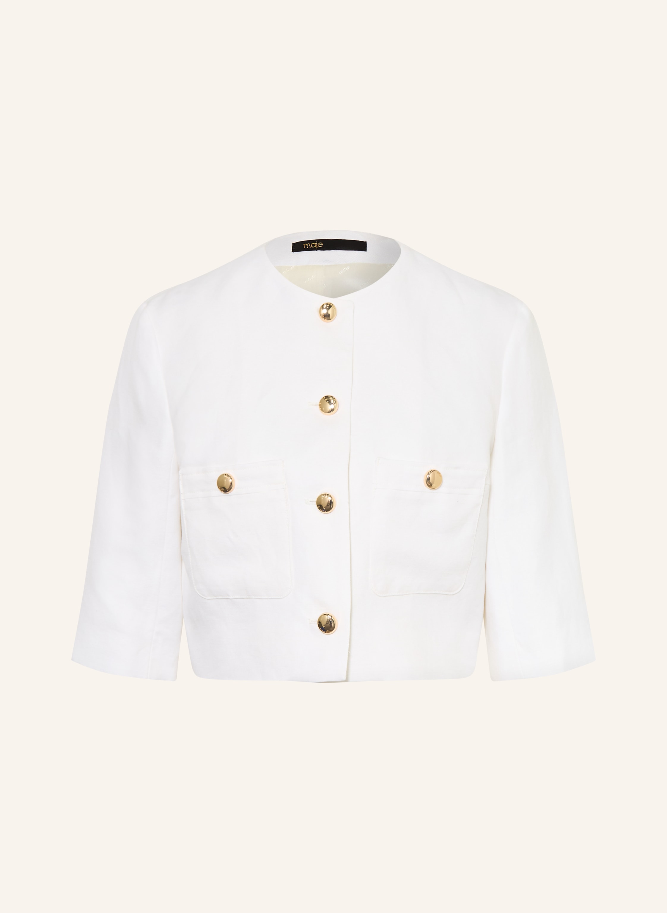 maje Blazer mit Leinen und 3/4-Arm