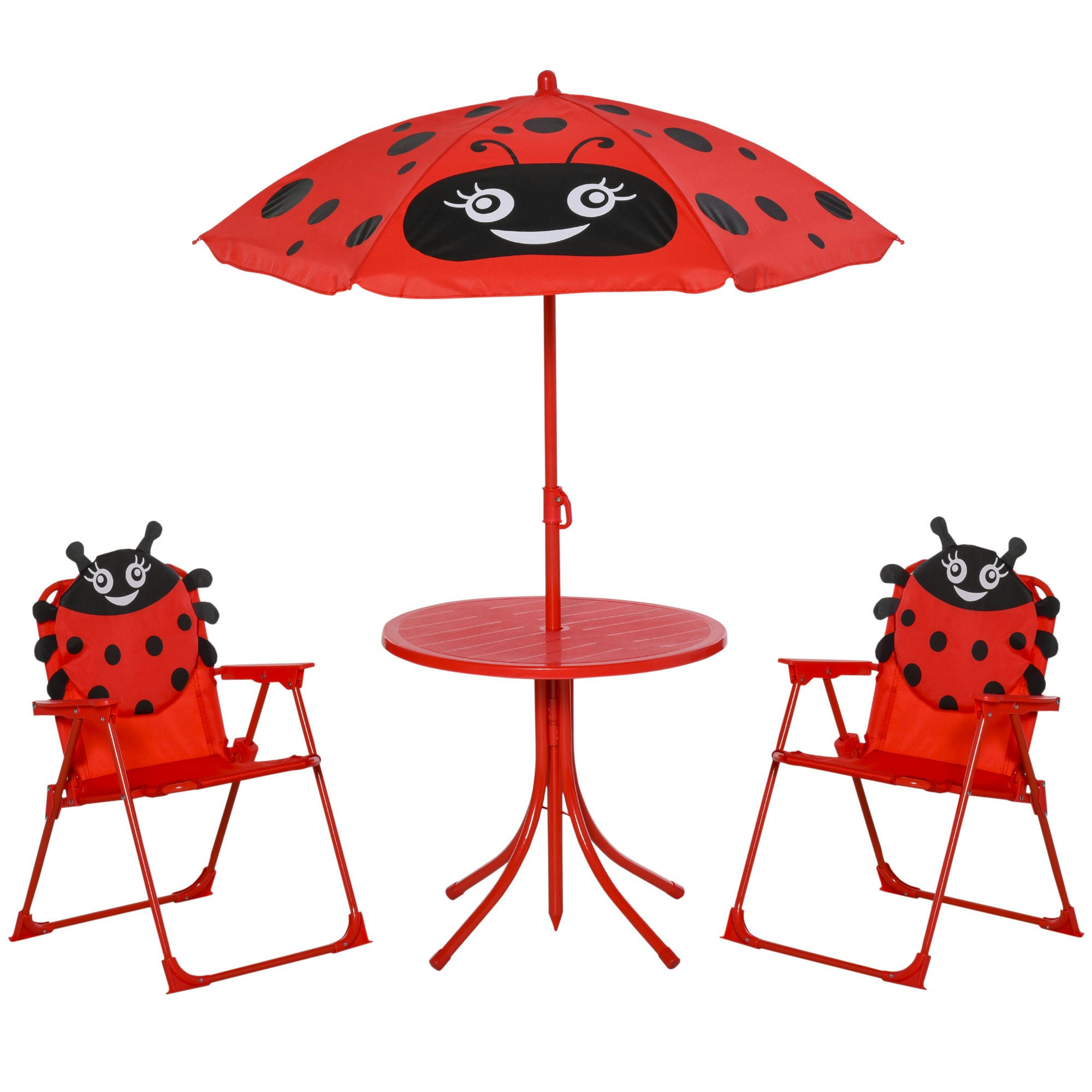 - Ensemble salon de jardin enfant 4 pièces design coccinelle