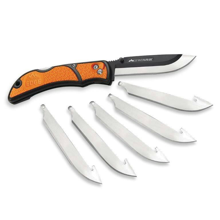 Outdoor Edge Razor-Lite EDC Folding Knife, Compact w/ Replacement Blades