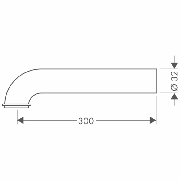Rohr, messingfarben, L: 30 cm