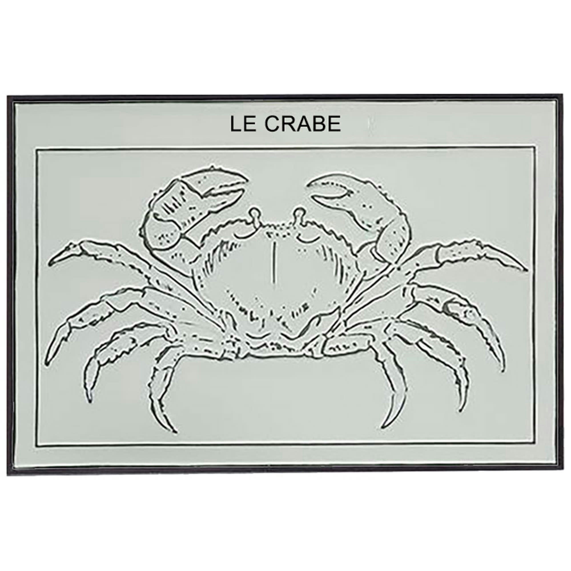- Décoration murale metal noir et blanc Crabe - 50x33cm