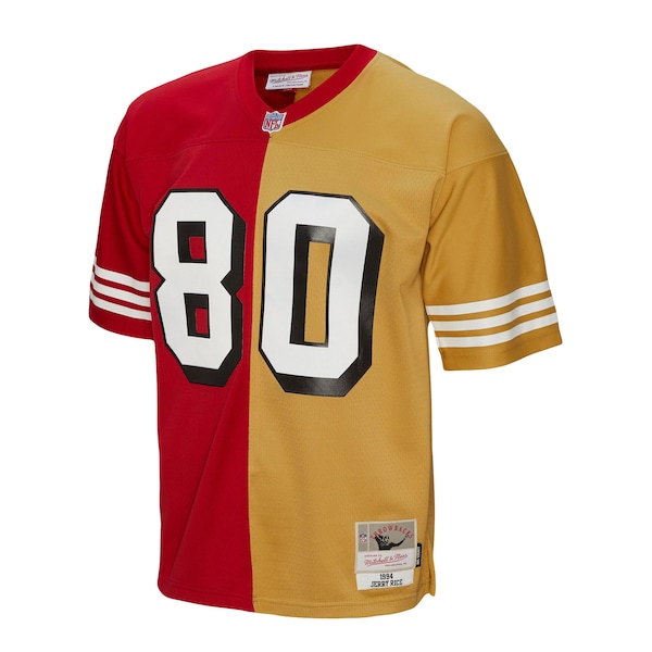 Jerry Rice San Francisco 49ers 1994 Split Legacy Replica Jersey - Scarlet/Gold
