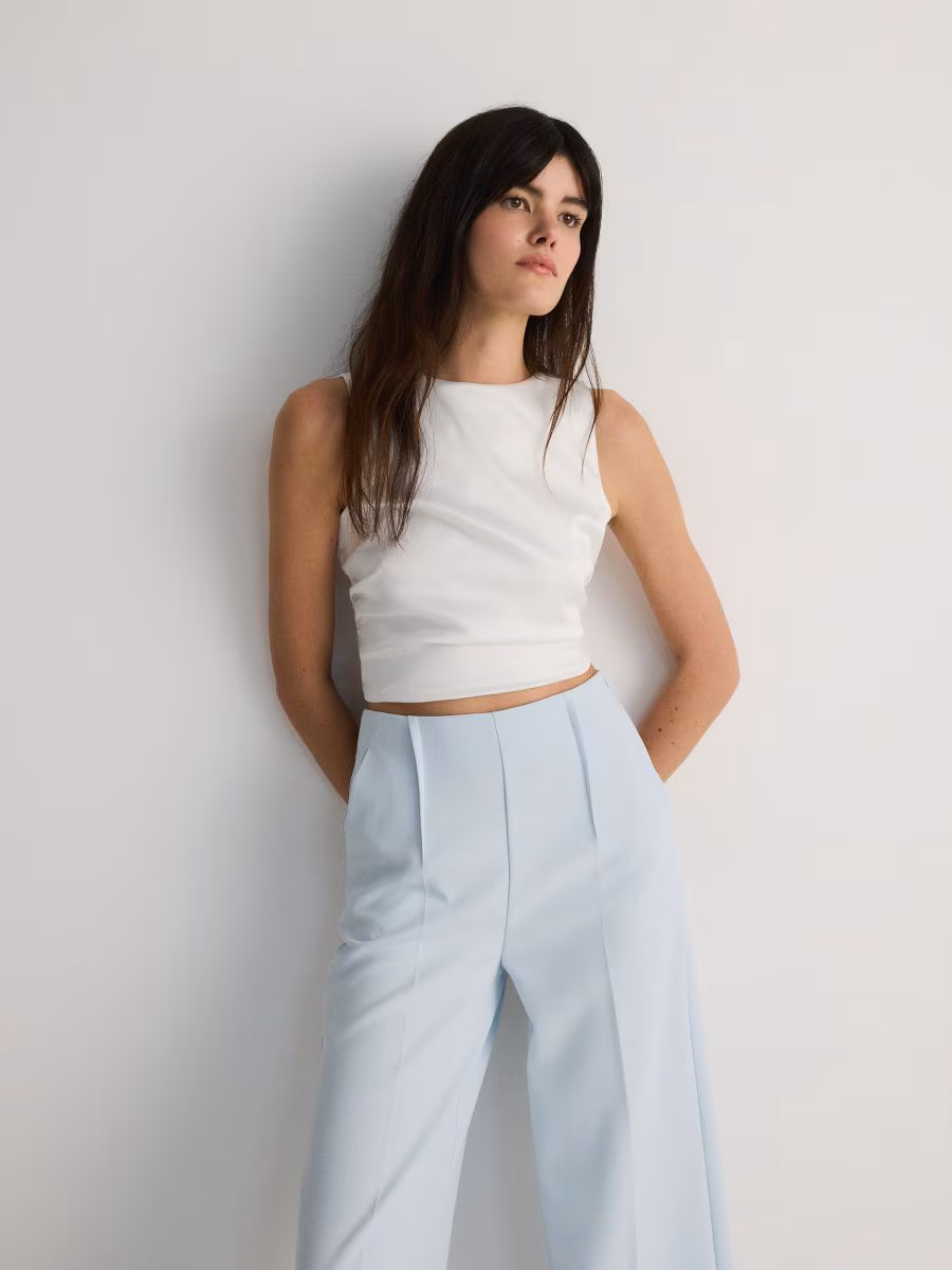 Culotte Trousers With Viscose Blend