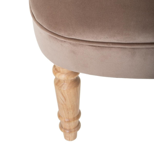 FOTEL Sixtine velvet AKSAMITNY beżowy ciemny STYL GLAMOUR