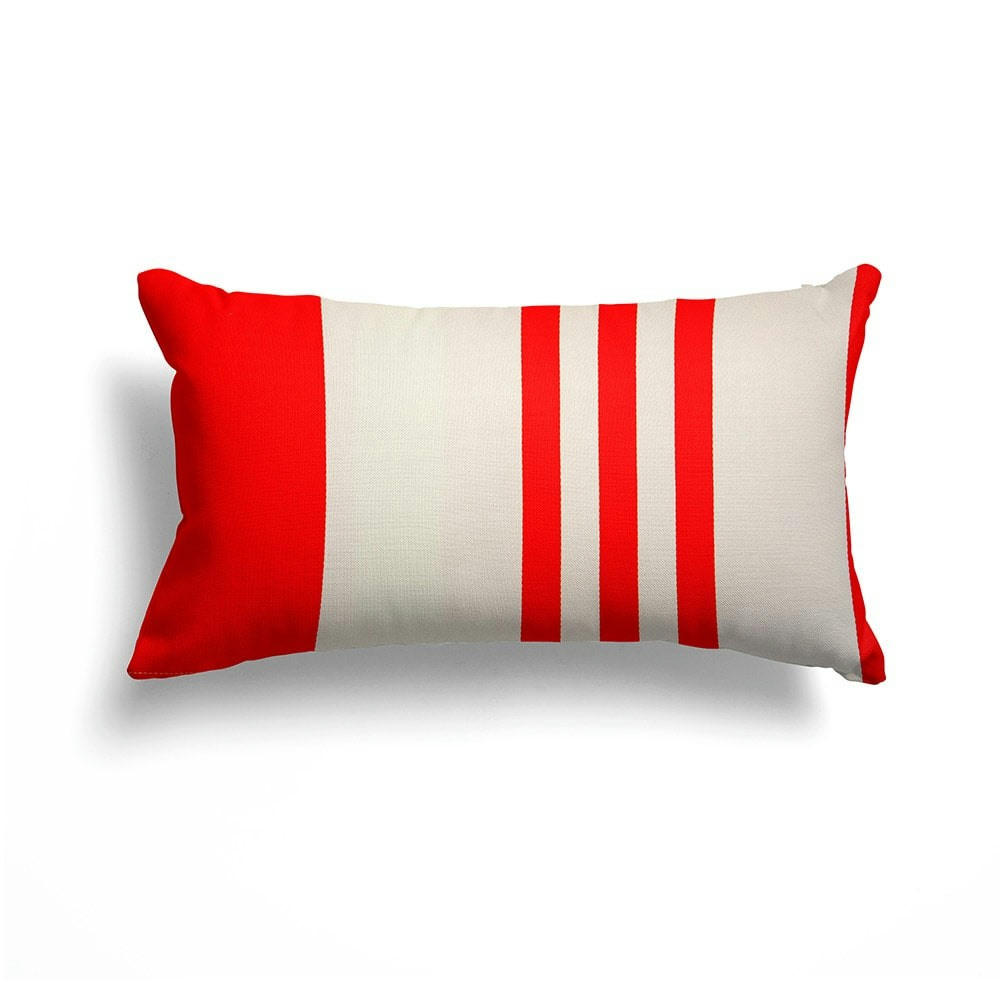 PAMPELUNE - Housse de coussin coton Rouge 25x45 cm