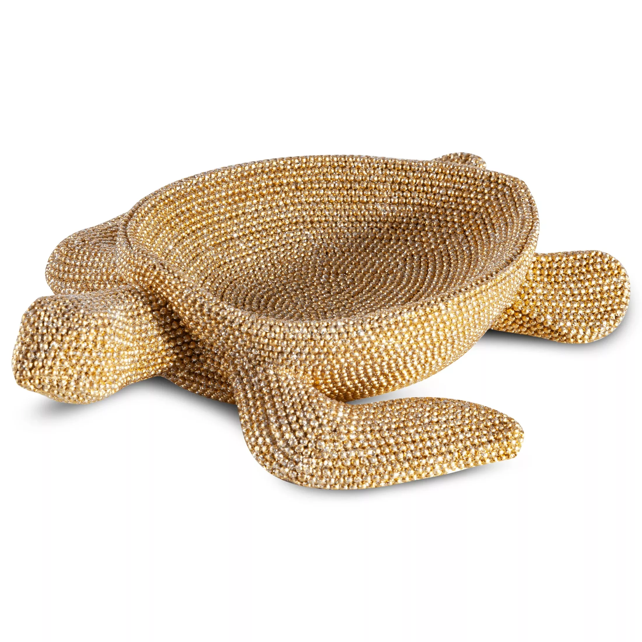 Figurka złota żółw o drobnym strukturalnym wzorze 20x17x4 cm ELDO