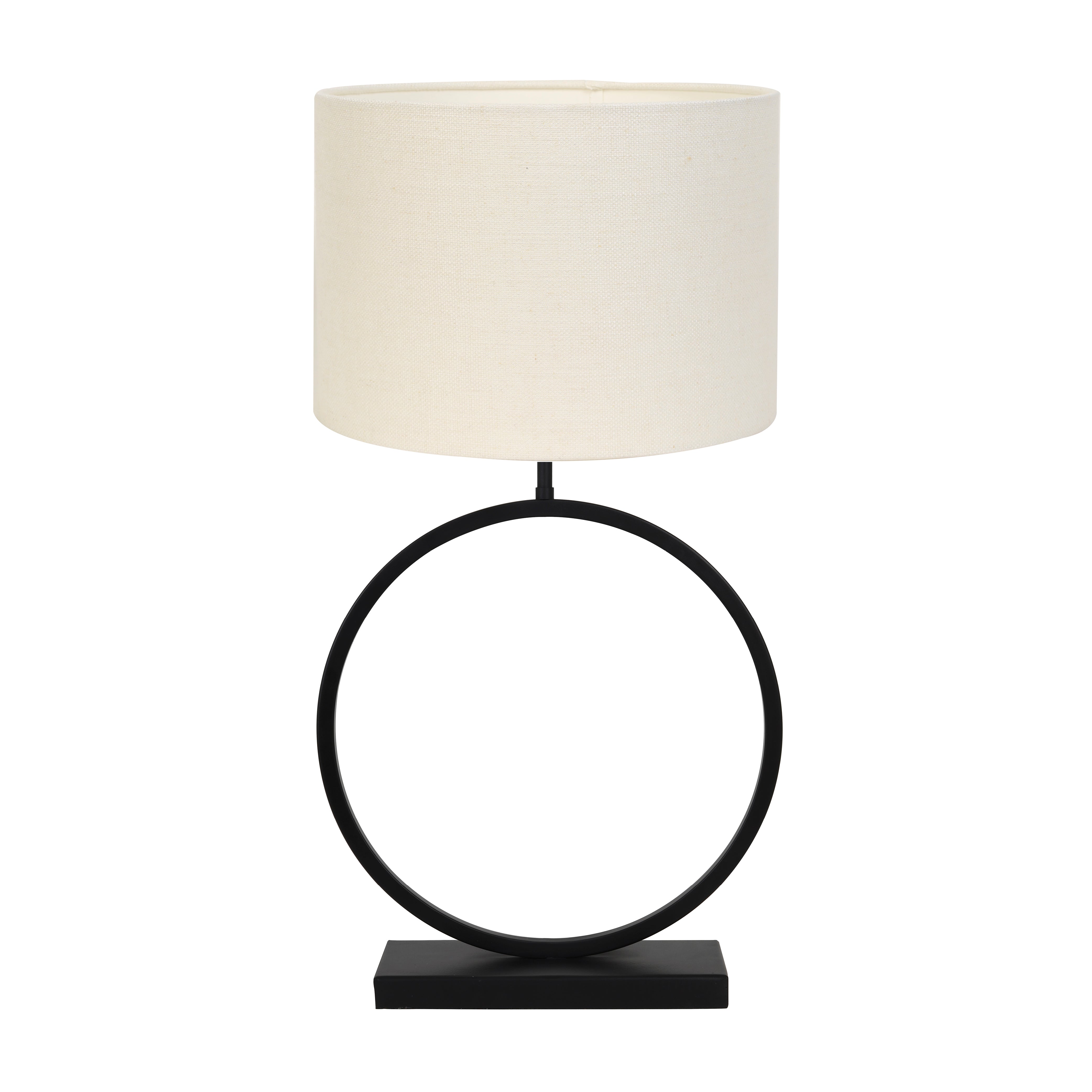 Light & Living tafellamp Liva/Livigno - zwart, eiwit - 40x40x78.5cm