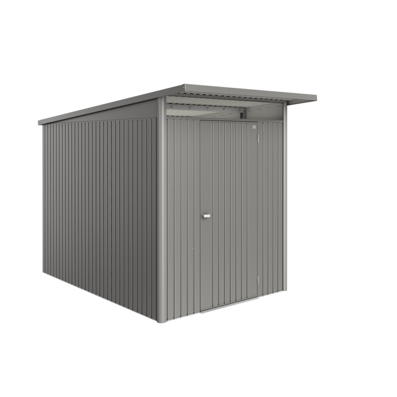 Abri de jardin en métal AvantGarde Eco 1 porte gris métallisé 1,8 x 3 x 2,18 m BIOHORT