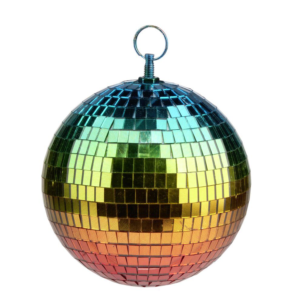 Boule disco à facette verre coloré à suspendre Ø15cm (2 modèles)
