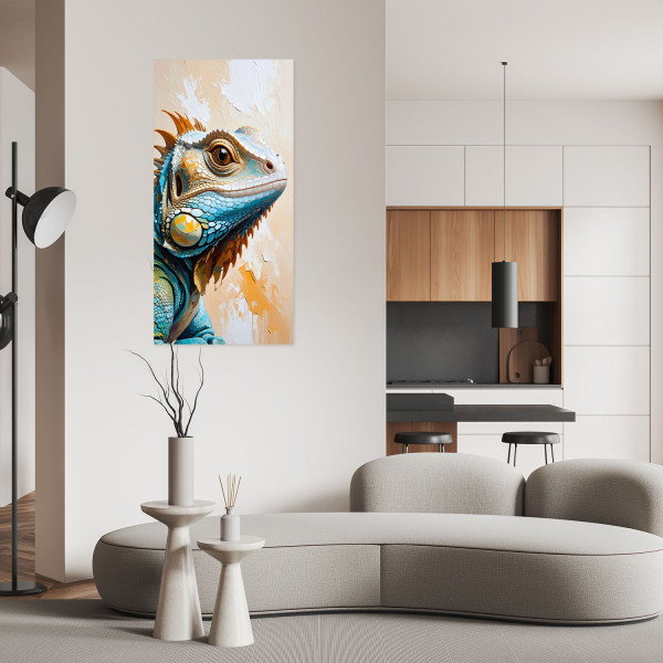 Naklejka samoprzylepna do salonu Feeby Jaszczurka Gady Natura 40x80