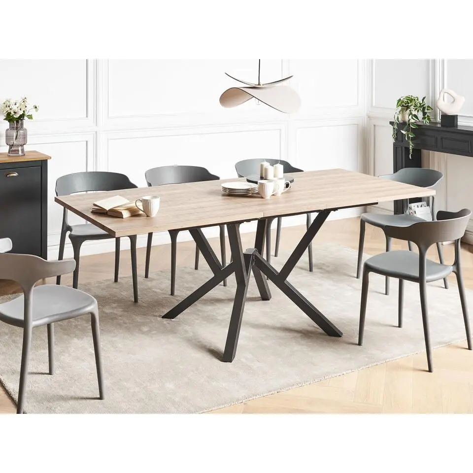 ANSELL - Uitschuifbare eettafel - Lichtbruin - MDF