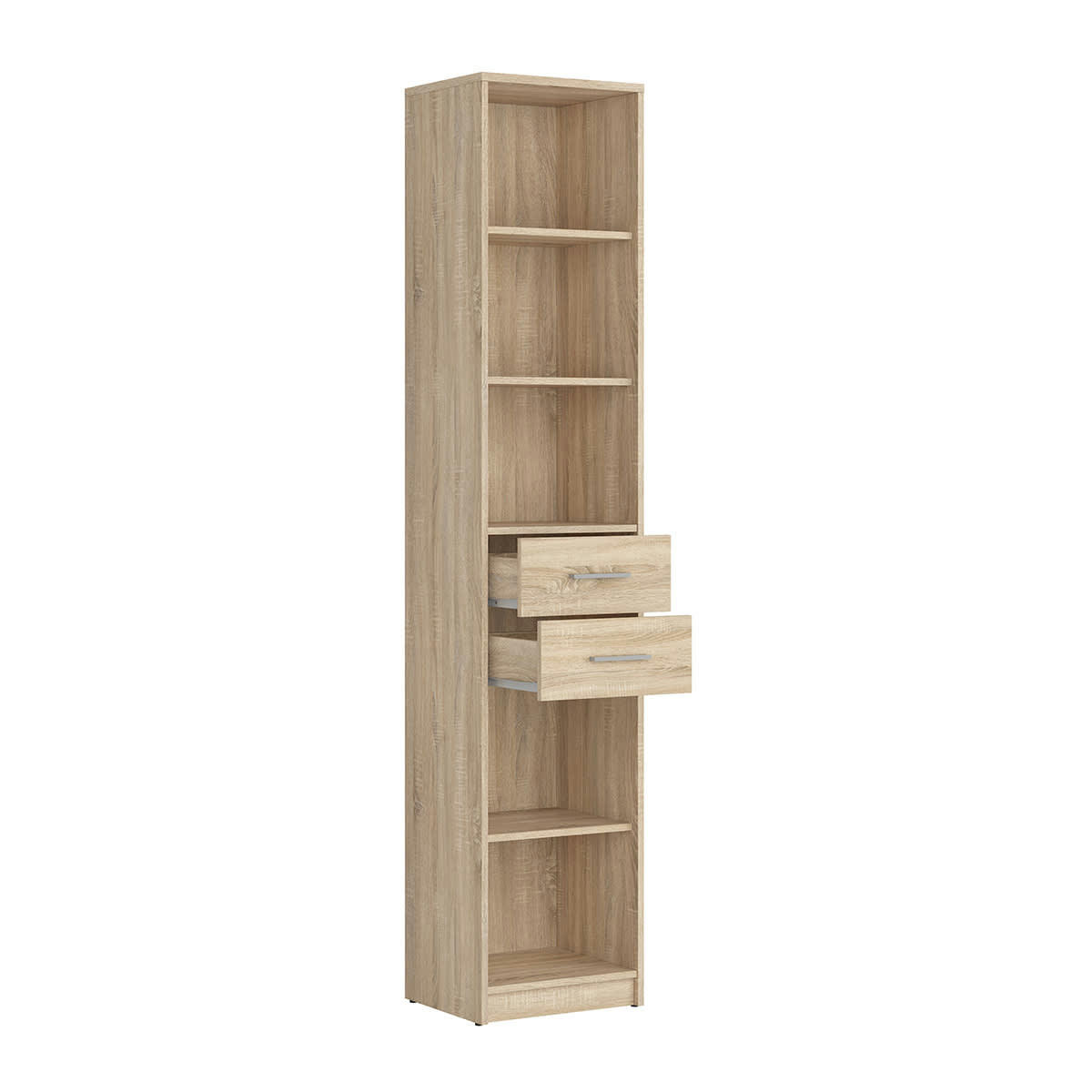 - Bibliothèque 2 tiroirs stratifiés naturel