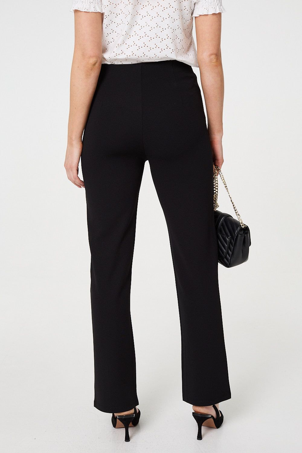 Izabel London High Waist Kick Flare Trousers
