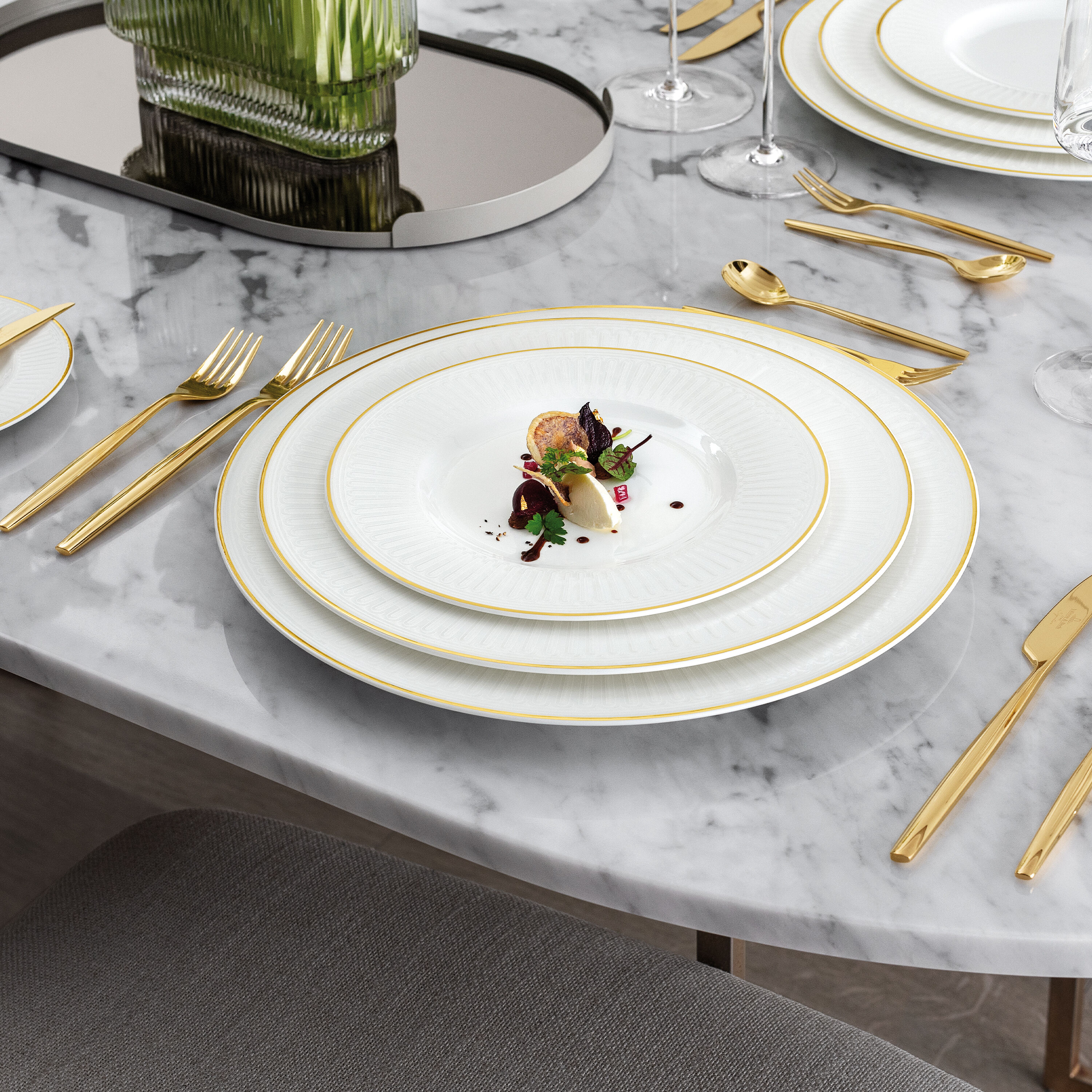 Chateau Septfontaines Appetizer/ Bread Plate - White, 6.5'', Premium Bone Porcelain