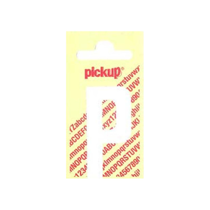 Lettre P adhésive blanche 4 x 6 cm