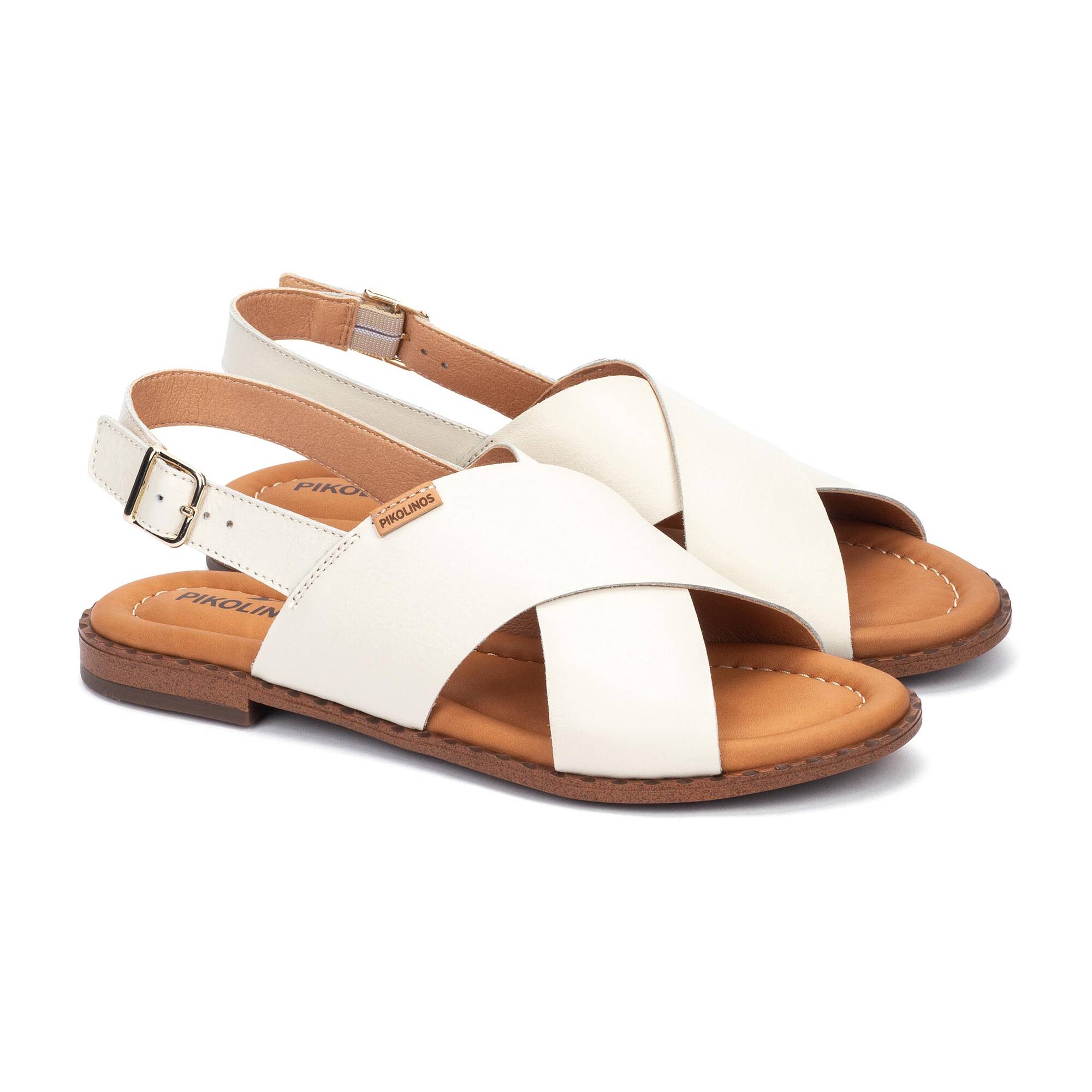 ALGAR - Sandalias planas con hebilla para mujer
