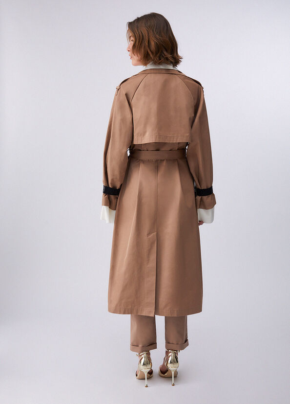 Trench lungo con cintura