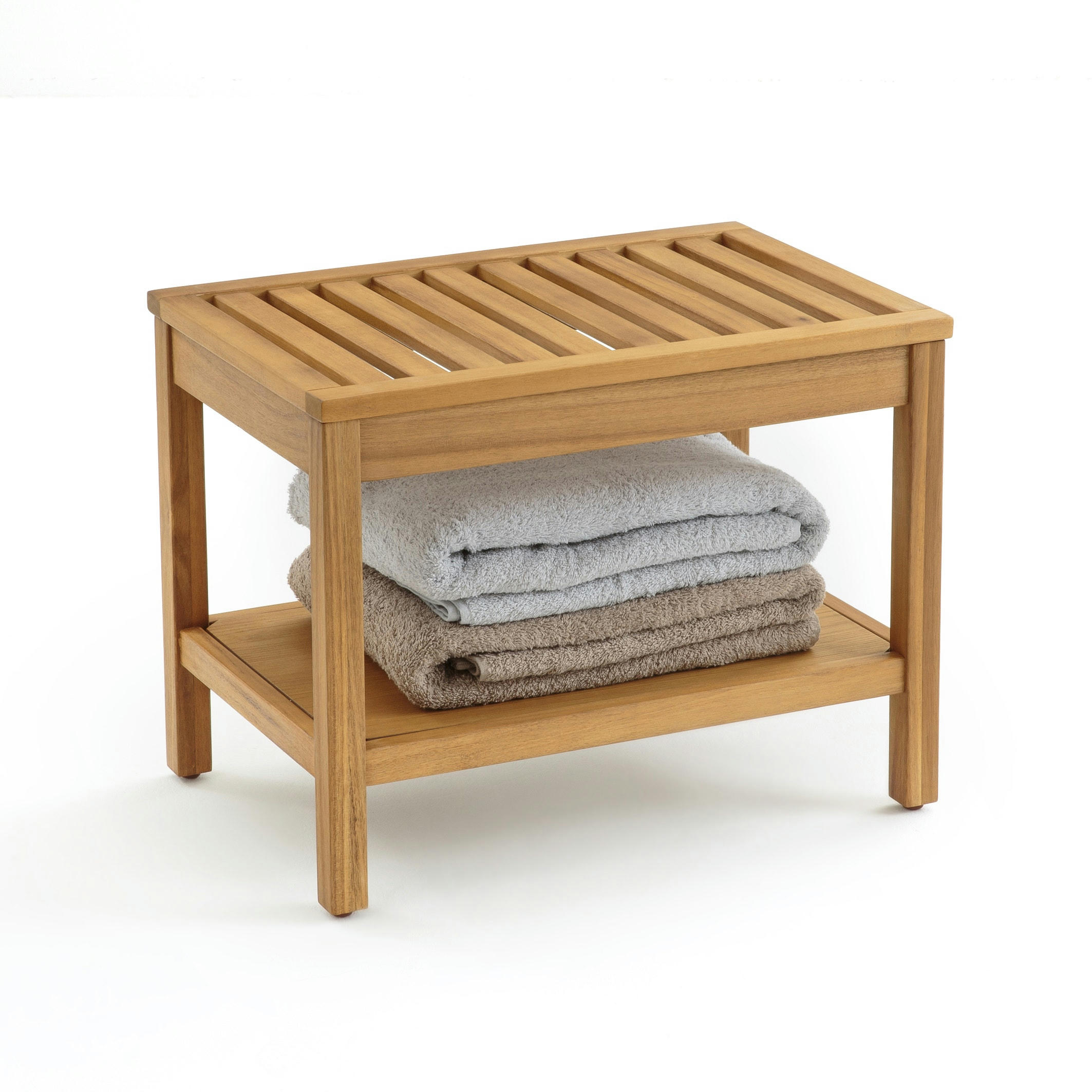 Banc de salle de bain HAUMEA, en acacia, 50cm