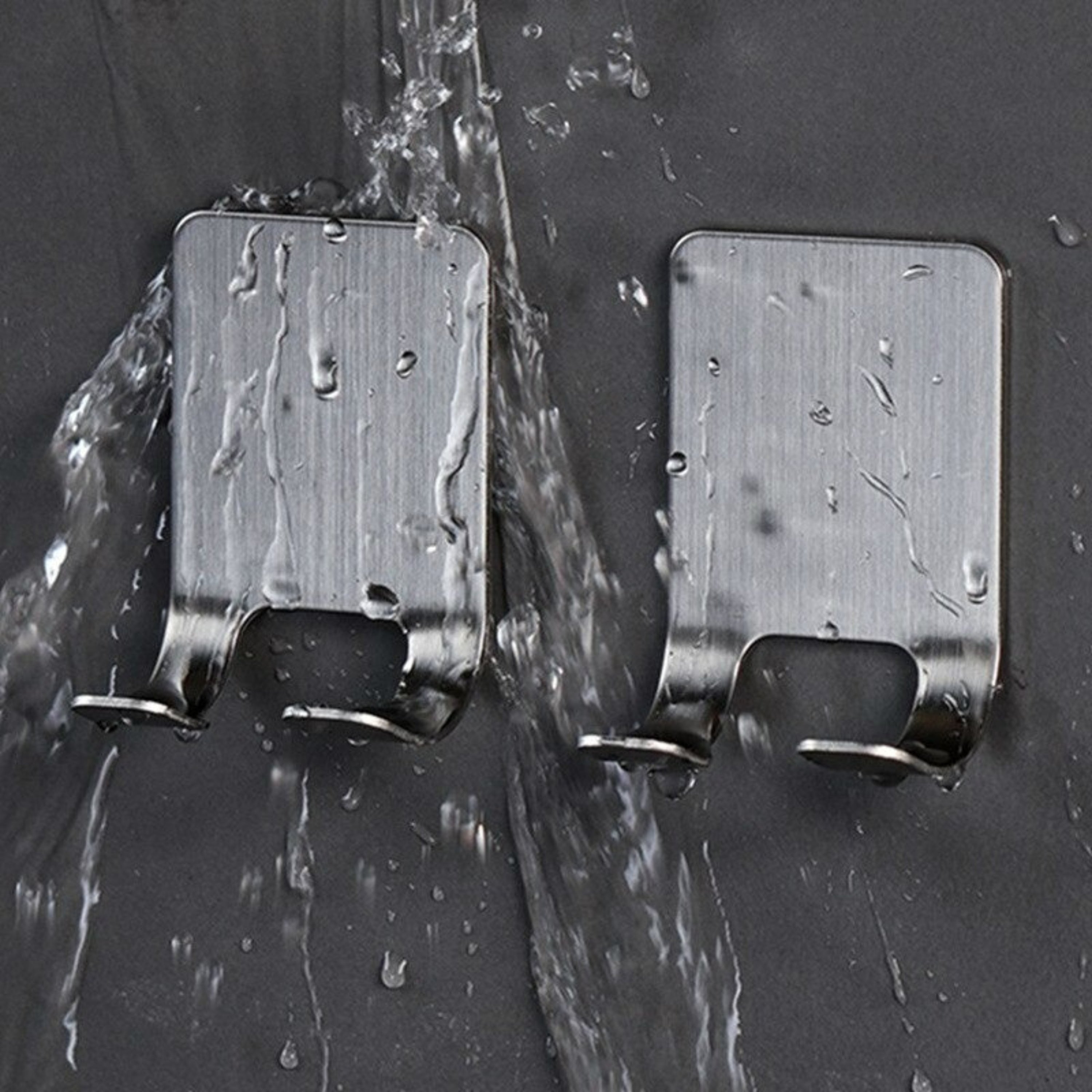 XIVADA Scheermeshaakjes - Zelfklevend - Rvs - Zilver - Set van 2