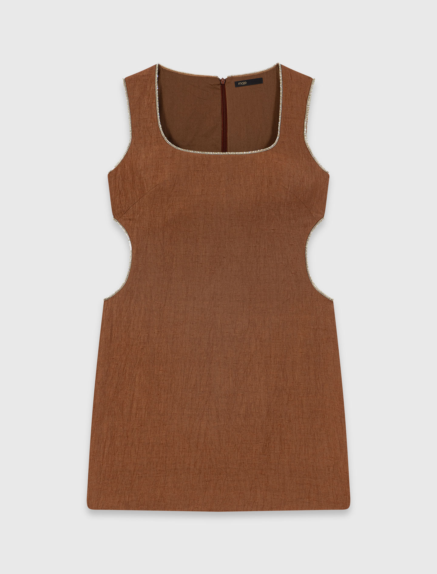 Robe courte en lin mélangé