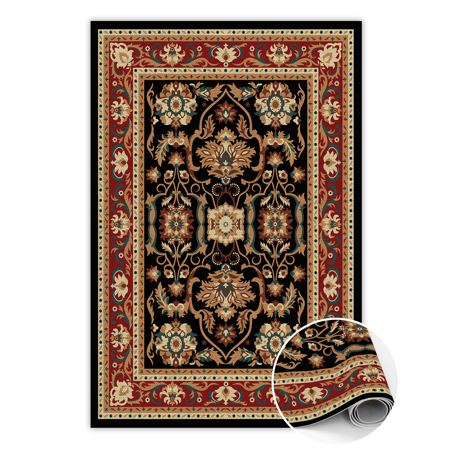 Modny dywan winylowy Retro tekstura 60 x 90 cm