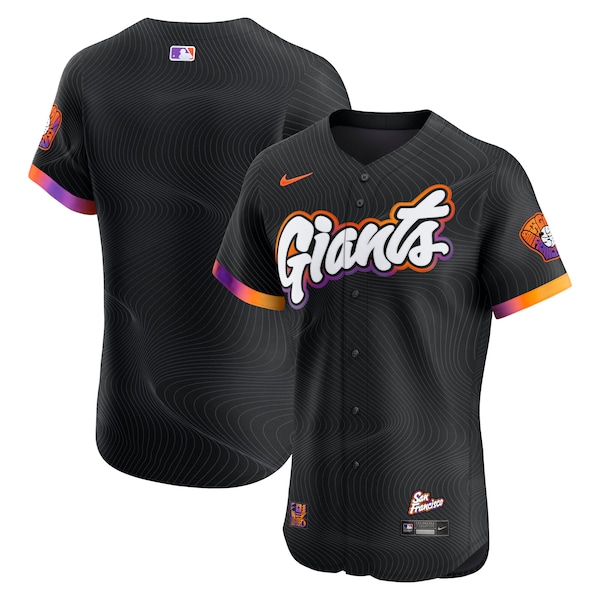 San Francisco Giants Nike 2025 City Connect Elite Jersey - Anthracite