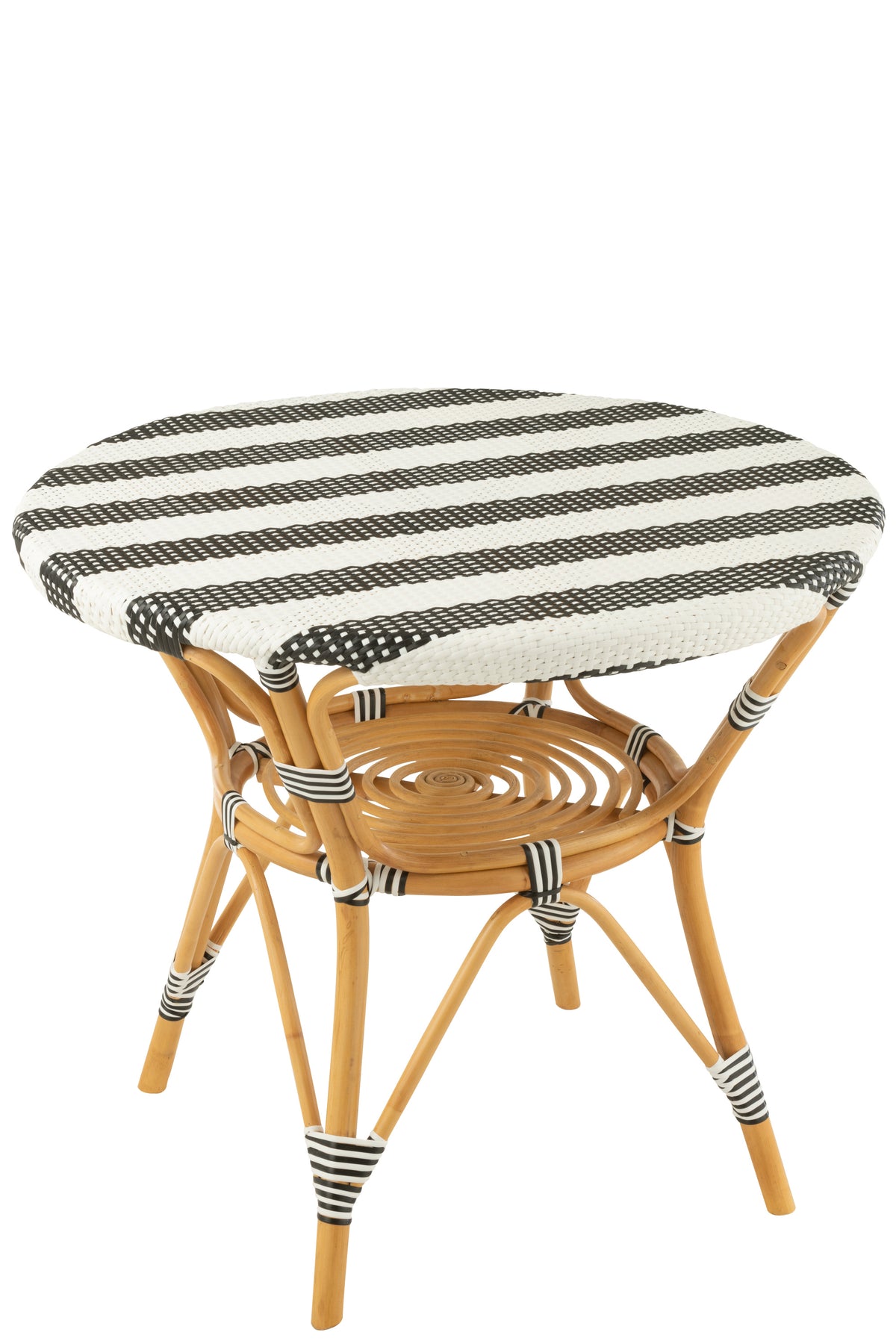 J-Line tafel Live - rotan/kunststof - naturel/zwart