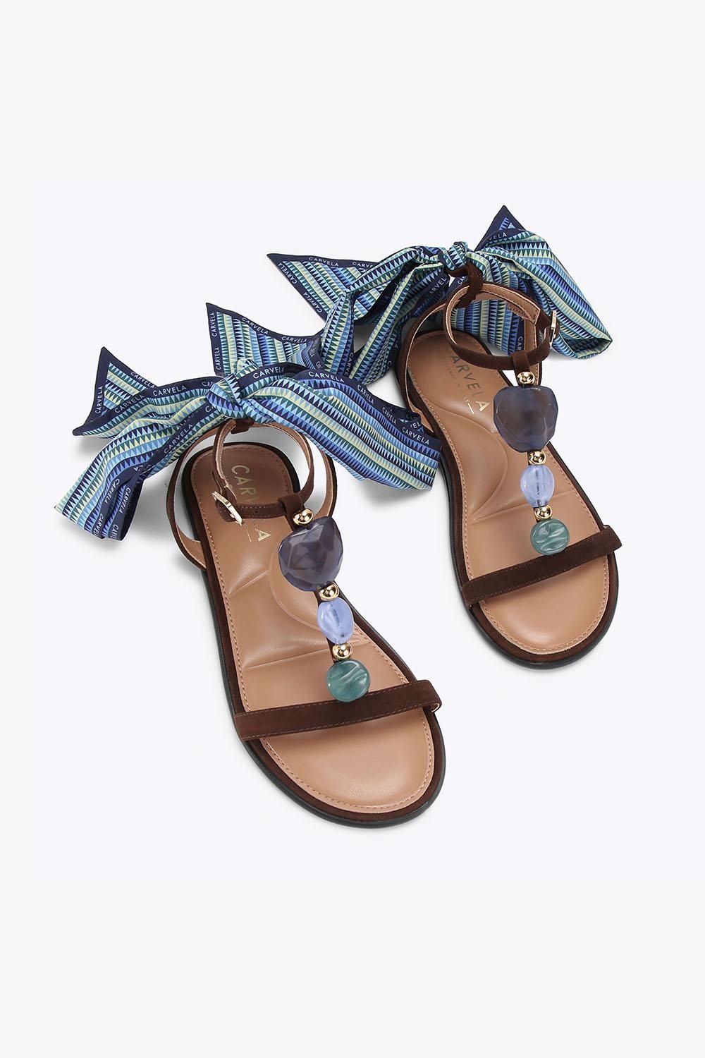 Carvela Sorrento Gem Flat Sandal' Suede Sandals