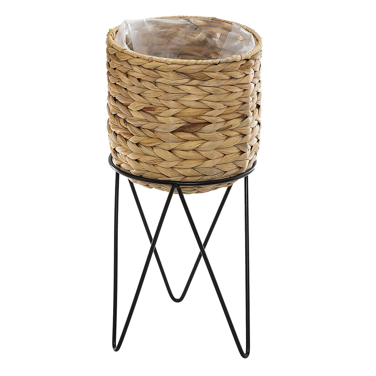 Vaseira NEELA bege em jacinto de água 43cm