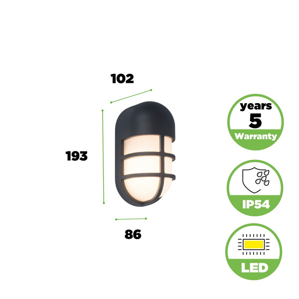 Kinkiet zewnętrzny BULLO antracytowo-biały LED 1x15W 700lm IP54 Lutec