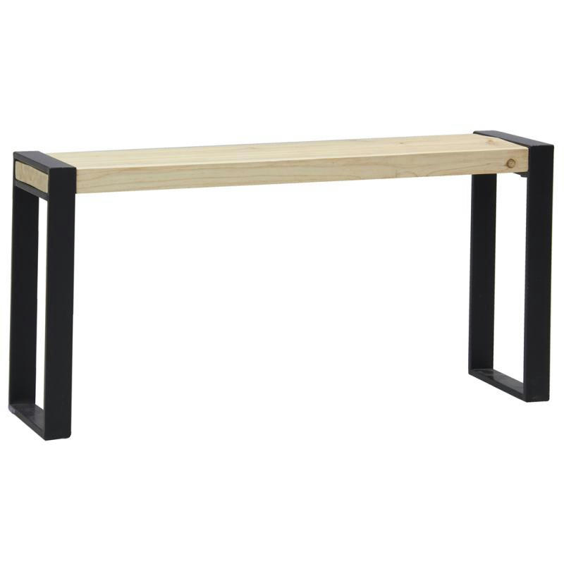 - Banc en pin et métal