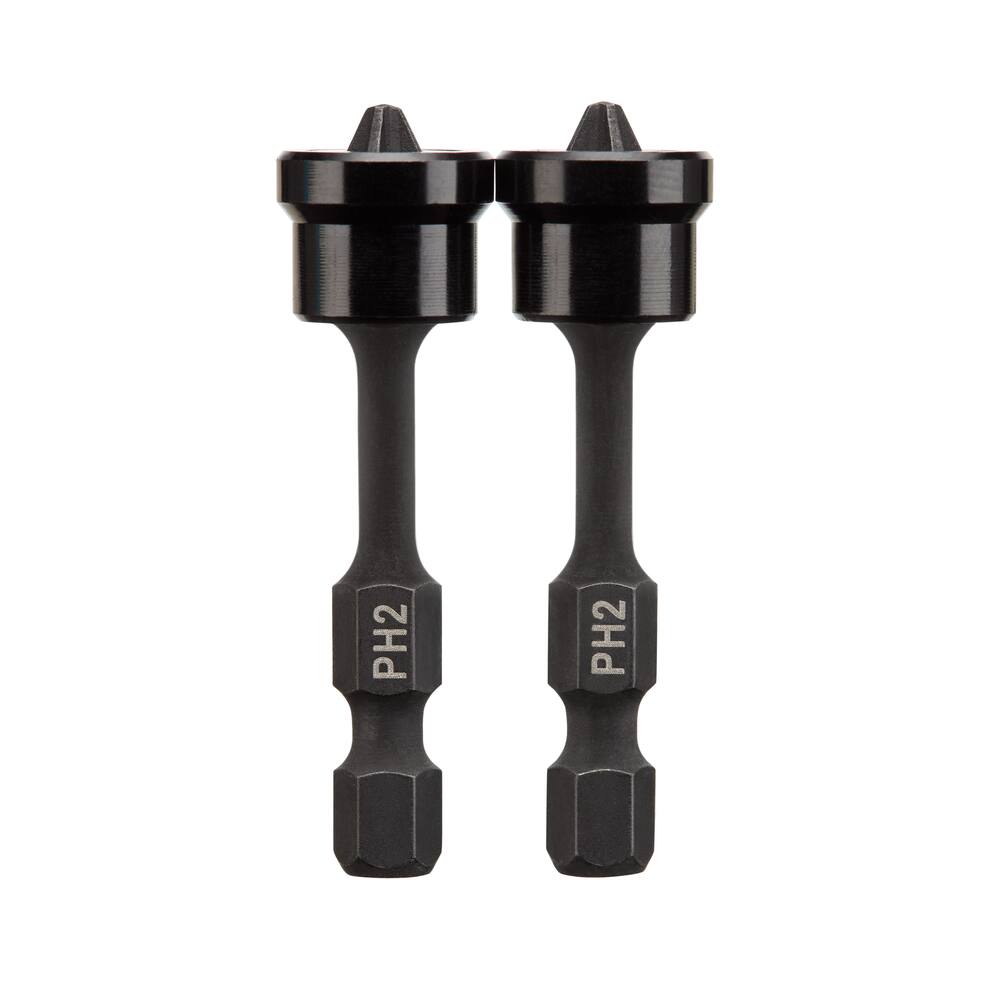 MAXIMUM PH2 Phillips Mag-Collar Screwdriver Bit, 2-in, 2-pk