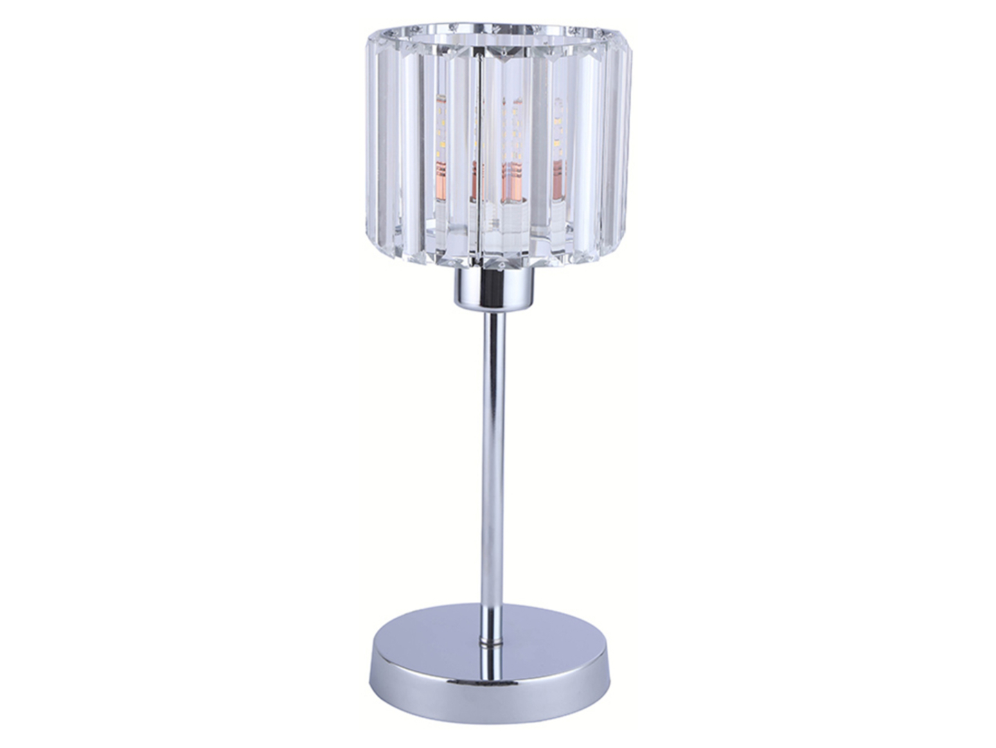Lampa stołowa Kwarc stalowa srebrna