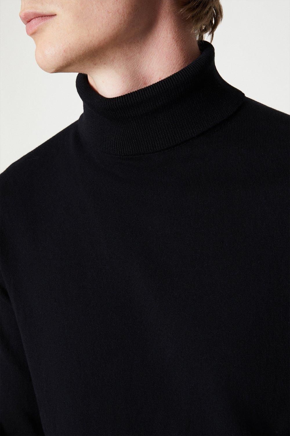 Burton Cotton Rich Roll Neck Jumper