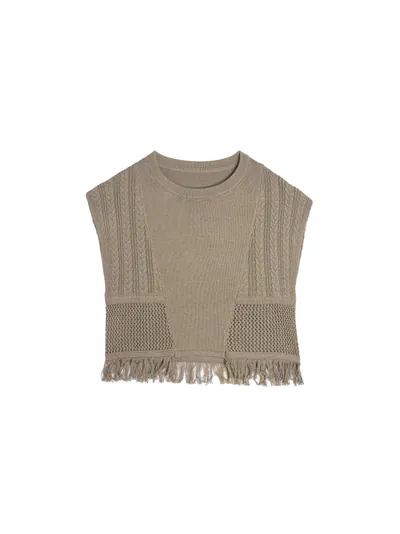 Fringed detail sweater - 180X