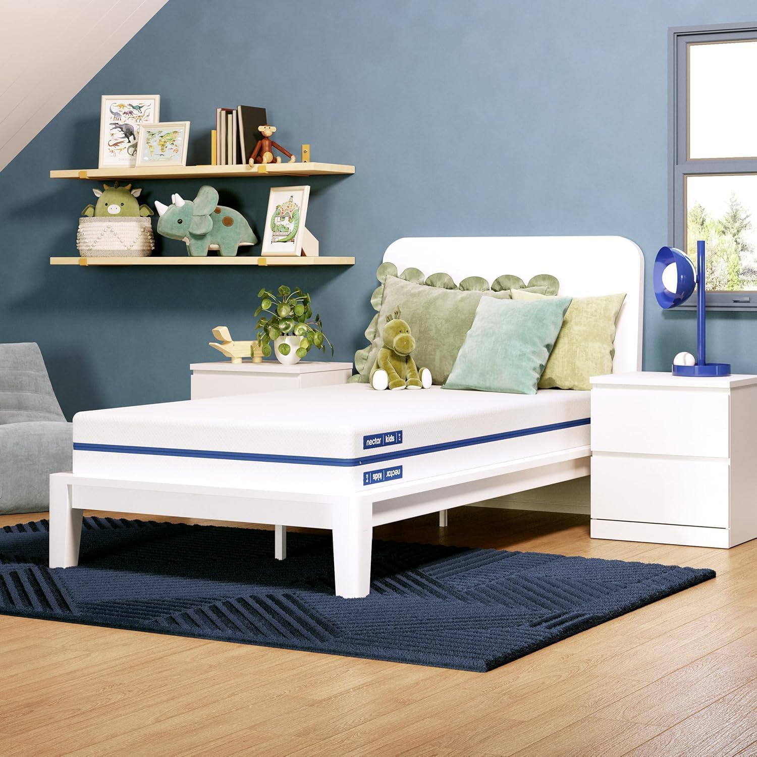 Nectar Kids Full Mattress 8” - 2-Sided Design for Growing Children - Pressure Relieving Memory Foam - Fiberglass Free - 365 Night Trial - Mattress in a Box