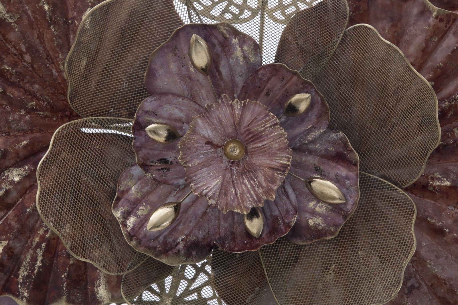 3D decoratief paneel in veelkleurig metaal 118x10x58 cm